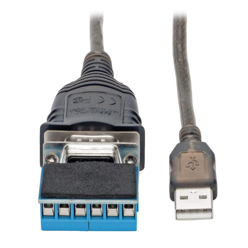Tripp Lite USB to RS485/RS422 FTDI Serial Adapter Cable, COM Retention, USB-A to DB9 M/M, Compatible with Windows, Mac and Linux, 30 in. (U209-30N-IND)
