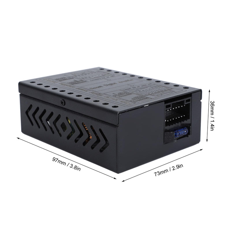 Digital Car Amplifier, 4 Channels 50Wx4 60Wx4 Power Amplifier with DSP, AB Class Technology, Clear Sound Output, Bass Treble Adjustable, Metal Material, DC12V