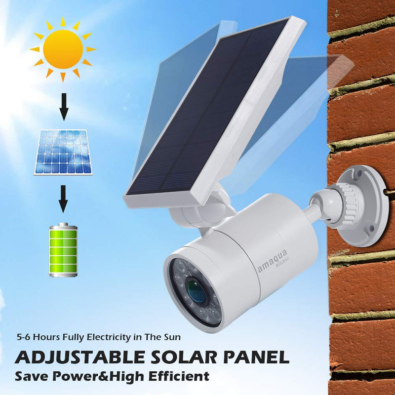 [AUSTRALIA] - Solar Motion Sensor Lights Outdoor 9-Watt(110W Equ.) 1400-Lumen Aluminum Solar Motion Spotlights Flood Security for Outside Garden Driveway Garage Home, 2-Year 100% FREE Warranty Guarantee(White) White 
