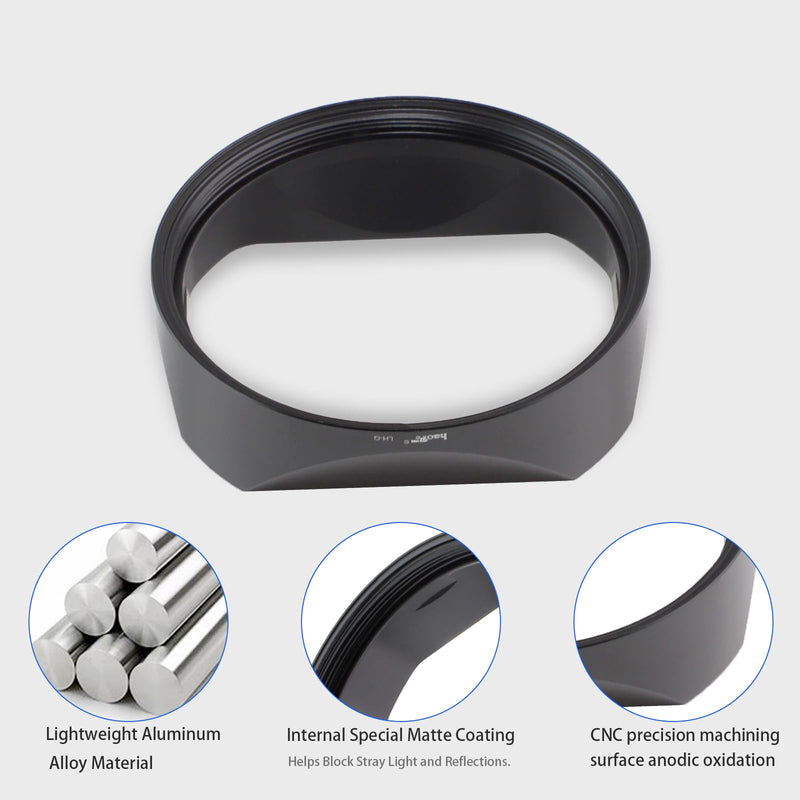 [AUSTRALIA] - Haoge Metal Square Lens Hood for Leica Q3 Q3-43 Camera Accessories Black LH-LQ343B Black Square for Q3/Q3-43 