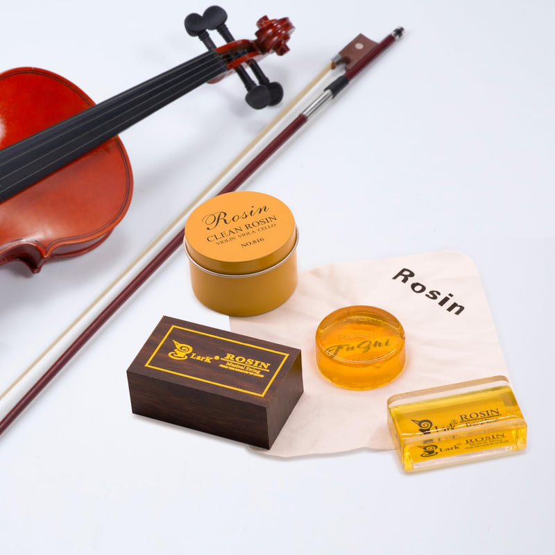 Violin Rosin 2 Pack, Natural Rosin with Case, Light Low Dust Rosin for Violin Viola and Cello Bows Yellow