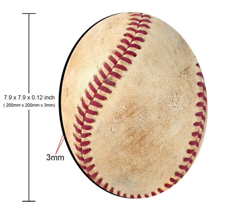 Amcove Mousepad Ball Baseball Mousepad Sport Coworker Gift Teachers Gift Round Mouse pad Desk Accessories Office Supplies Mousepads Mousepad Amr19
