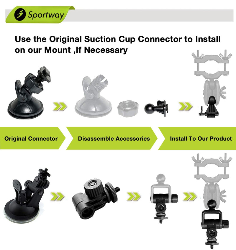 [AUSTRALIA] - S80 Dash Cam mount, Dash Cam Mirror Mount Holder with 16pcs Joints for Rove APEMAN CHORTAU Roav Nexar iiwey YI Z-Edge Old Shark KDLINKS Crosstour VANTRUE GoPro... 99% Car Dash Cameras DVR GPS 