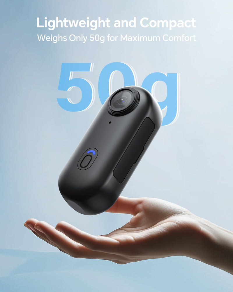 BOBLOV W4 2K Mini Body Camera, Wearable 64GB Camera with 360°Rotatable Clip & Magnetic Clip, 120 Minutes for recording, Easy to Use and Take for Lecture, Traveling, Pet Walking and Outdoors Activities BL64GB