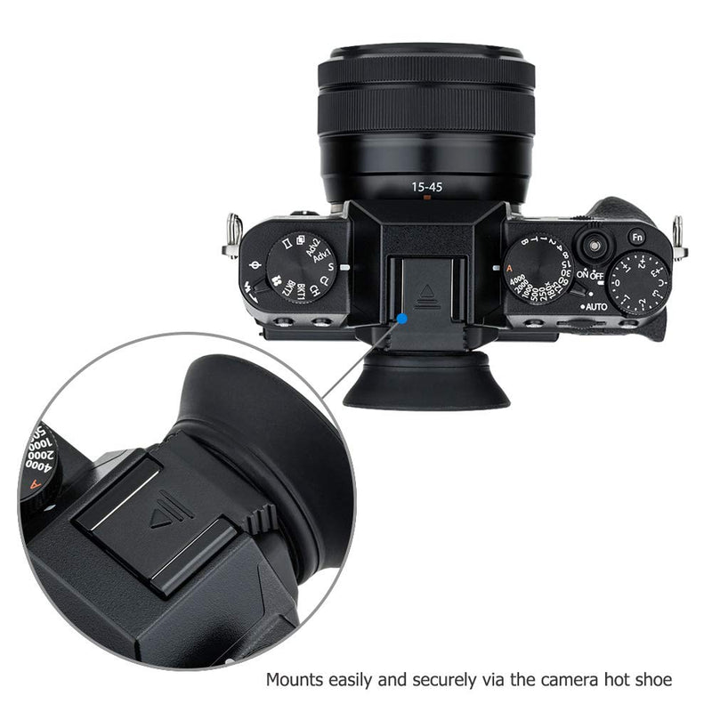 Soft Silicon Camera Viewfinder Eyecup Eyepiece Eyeshade for Fujifilm Fuji X-T30II X-T30 II X-T20 X-T10 Eye Cup Protector Cushion (Hot Shoe Mount Installation) for X-T30II X-T30 X-T20 X-T10