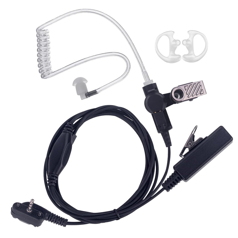 VX-261 Earpiece with Mic for Motorola Vertex Standard Radio EVX-261 VX-231 EVX-531 EVX-534 VX-180 VX-298 VX-350 VX-351 Covert Acoustic Tube Headset with One Pair Medium Earmolds,2 Pack