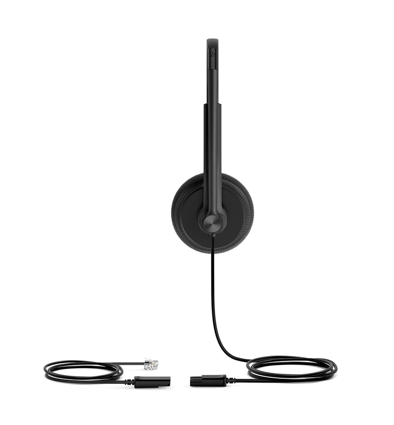 [AUSTRALIA] - Yealink YHS34 Lite Dual Telephone Headset with RJ9 Jack Phone Headset with Microphone Noise Canceling, Compatible Poly Snom Desk Landline Phones (2.1m Cable) YHS34 Dual - RJ9 Headset Sponge Earpad 