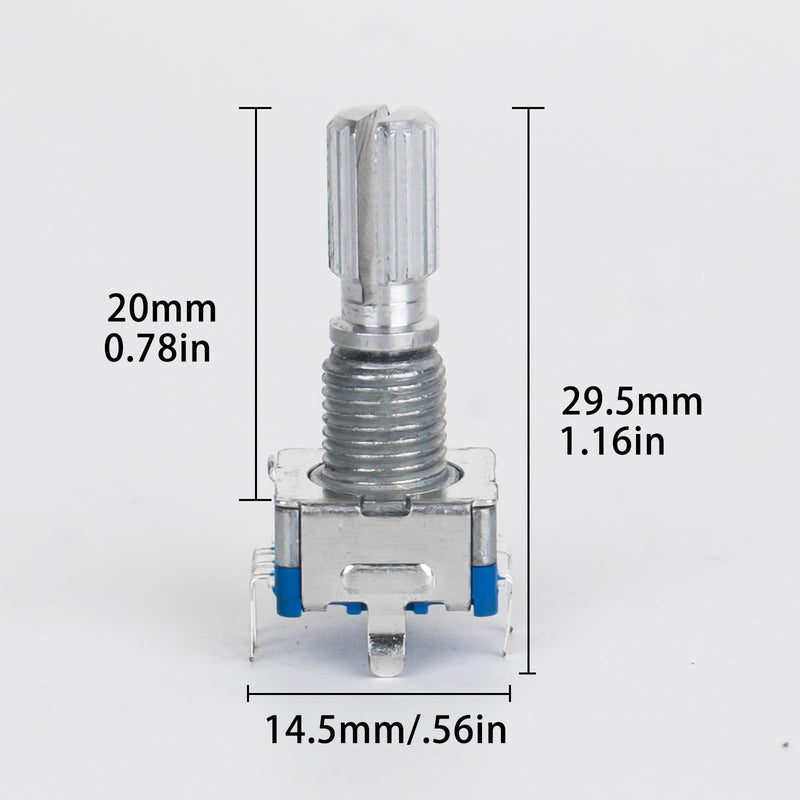 SCOOYUCK 5 pieces rotary encoder EC11 5 pin encoder module, 360 degree rotation angle sensor with push button 1