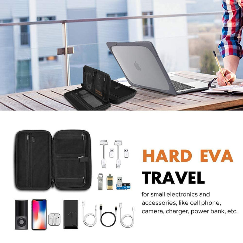 ProCase Hard Drive Case 2.5 Inch Bundle with ProCase Hard Travel Tech Organizer Case Bag