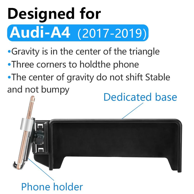 Car Phone Holder for 2017 2018 2019 Audi A4 Premium and 2018-2019 Audi A5 & 2018-2020 Q5 Premium[ 7 inch Screen ] Auto Interior Accessories Best Cell Phones Mount Cellphone Mobile Cradle Stand for A4 A5 2017-2019，Q5 2018-2020 [7-in Screen]
