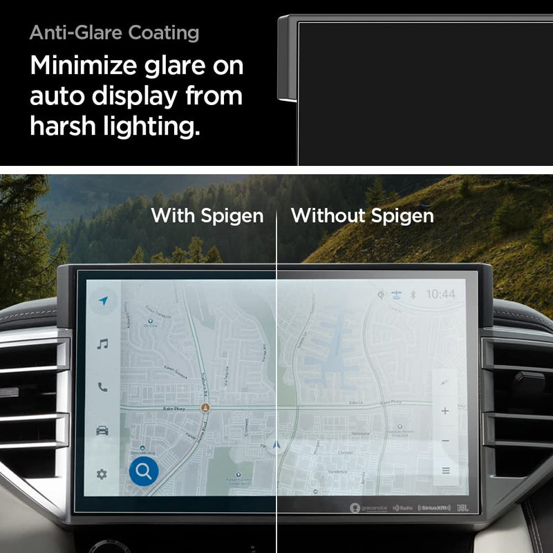 Spigen Tempered Glass Screen Protector [GlasTR Slim] designed for Toyota Tundra (2022/2023/2024), Toyota Sequoia (2023/2024) 14 inch Dashboard Touchscreen - Matte/Anti Finger Print