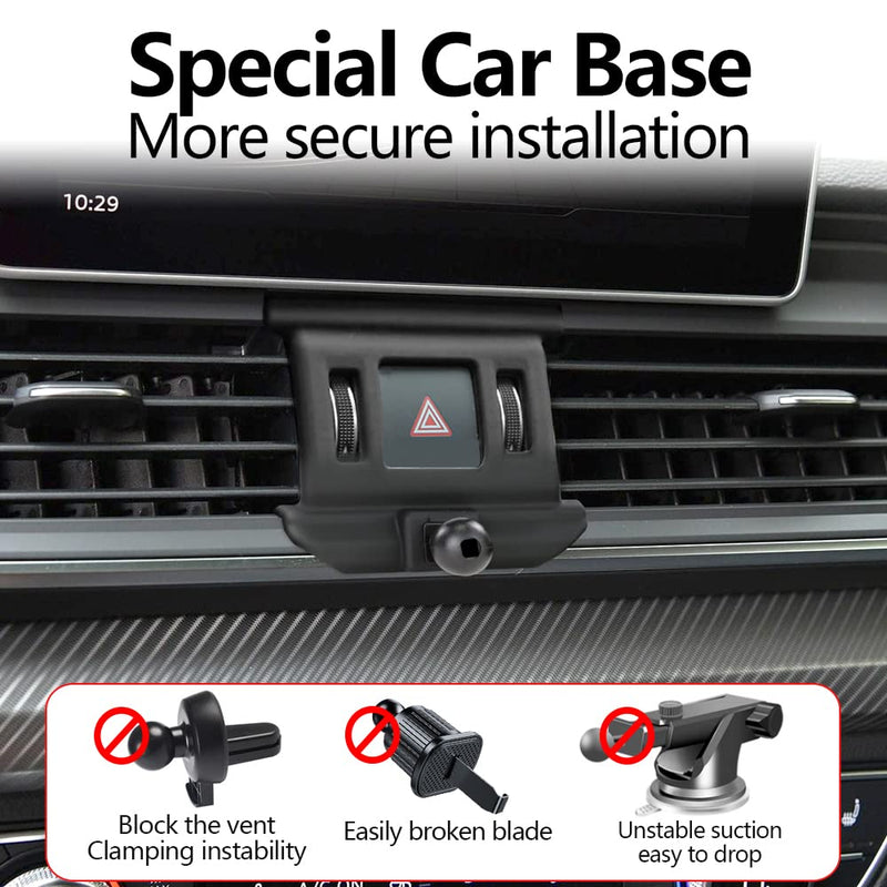 Car Phone Holder Mount for 2017-2025 Audi Q5, 2018 2019 2020 2021 2022 2023 2024 2025 SQ5 Sportback Auto Accessories Interior Decoration Mobile Cell Smartphone Bracket For 2017-2025 Audi Q5 , 2018-2025 Audi SQ5