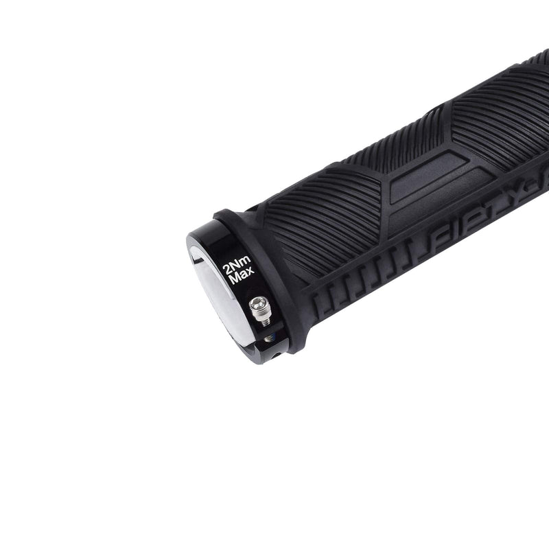 [AUSTRALIA] - FIFTY-FIFTY Double Lock-On Mountain Bike Grips, Bicycle Handlebar Locking Grips, Non-Slip MTB Handle Black 
