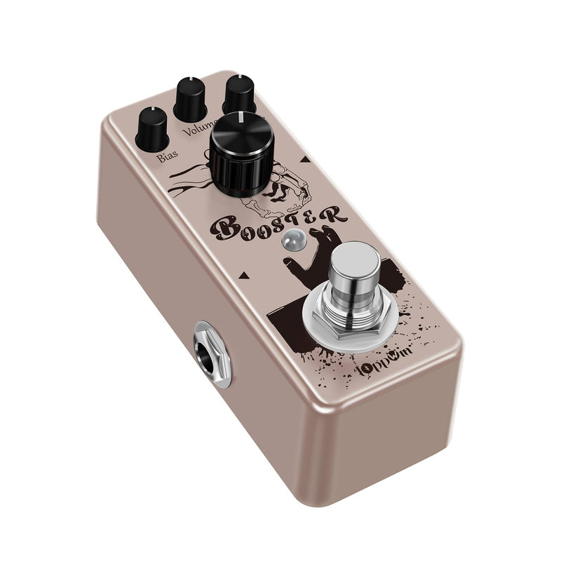 Pure Boost 20dB+ Clean Boost Pedal - ±15dB 2-Band EQ, Metal Enclosure, True Bypass for Guitar/Bass