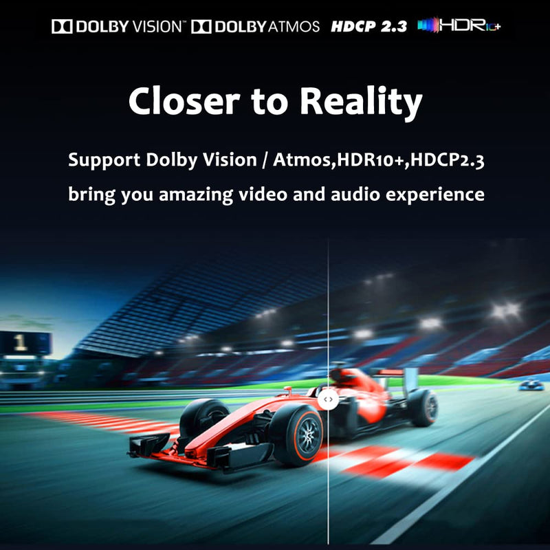 (Upgrade) SkycropHD HDMI 2.1 Switch 4K@120Hz 8K@60Hz HDMI Switcher 4 in 1 Out Support PS5, Xbox Series X, 48Gbps, HDR10+, HDCP2.3