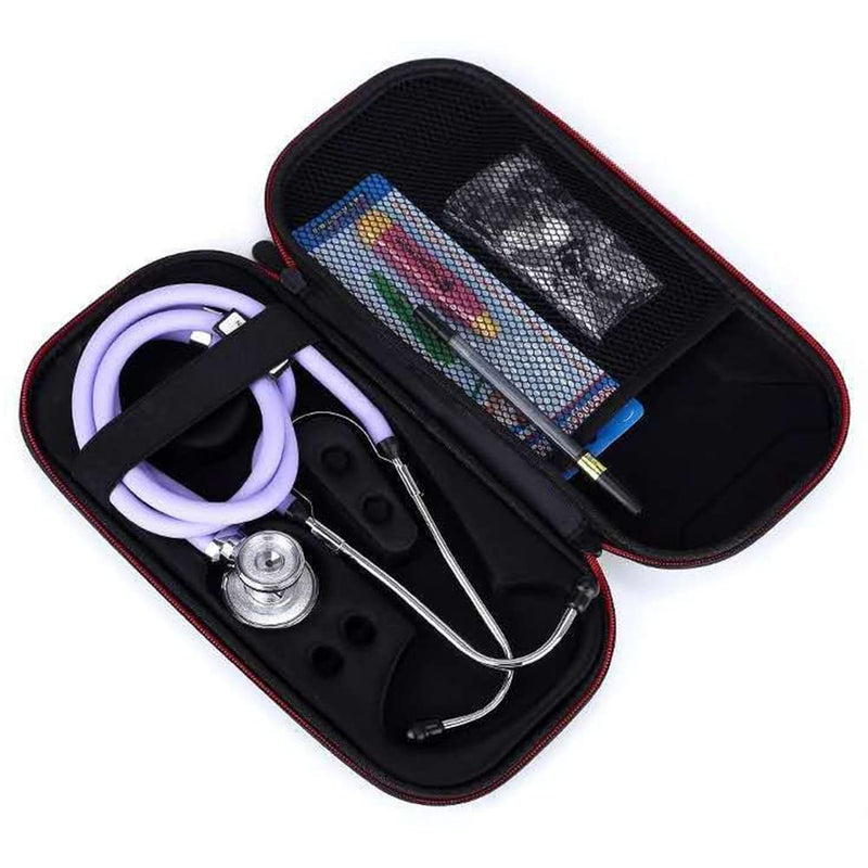 BOFRHME Hard EVA Portable Stethoscope Carry Case Storage Box Cover Mesh Mesh for III Stethoscope Organiser Bag, black, Casual