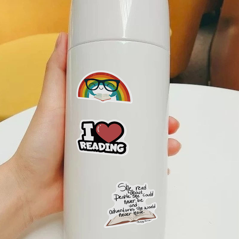 Bookish Stickers Pack 50Pcs Love Reading Stickers for Teens Adult and Reading Lovers Bookish Waterproof Vinyl Decals Laptop Book Water Bottle Phone Stickers