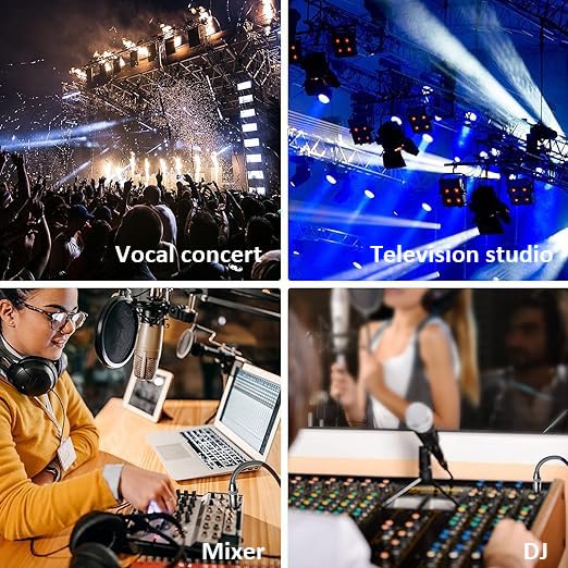 [AUSTRALIA] - DREMAKE 50FT XLR to 1/4 Inch TRS Mic Audio Cable, XLR 3 Pin Male to Quarter Inch 6.35mm/6.5mm TRS Male Balanced Interconnect Patch Cord for Electric Drum, Saxophone, Effect Pedal, AMP, Power Amplifier 