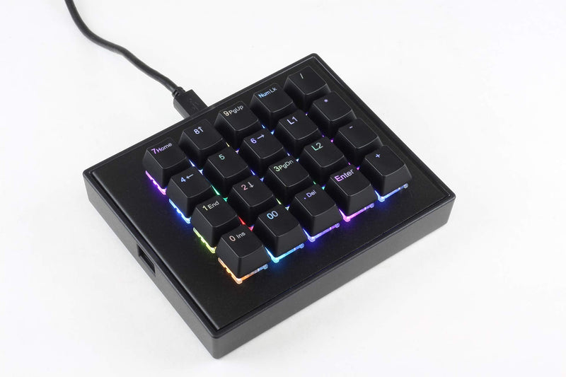 Max Keyboard Falcon-20 Programmable Macropad Mechanical Keyboard, Backlit Multicolor LED, Cherry MX RGB Switch (Cherry MX RGB Blue) Cherry MX RGB Blue
