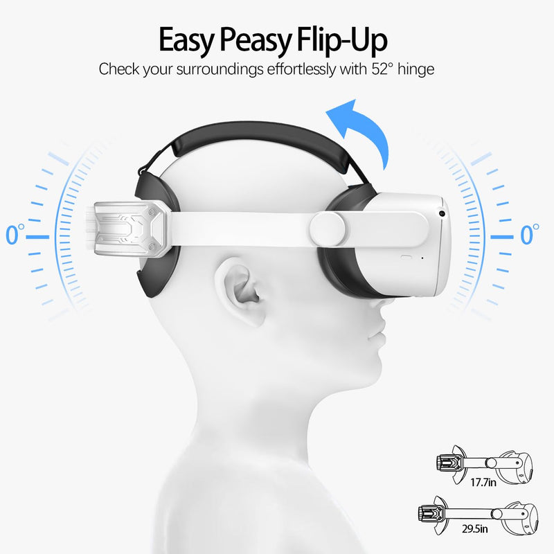 [AUSTRALIA] - Head Strap for Meta Quest 2 VR Headset Elite Strap Adjustable Soft Cushion Headstrap Oculus Quest 2 Replacement for Virtual Reality 