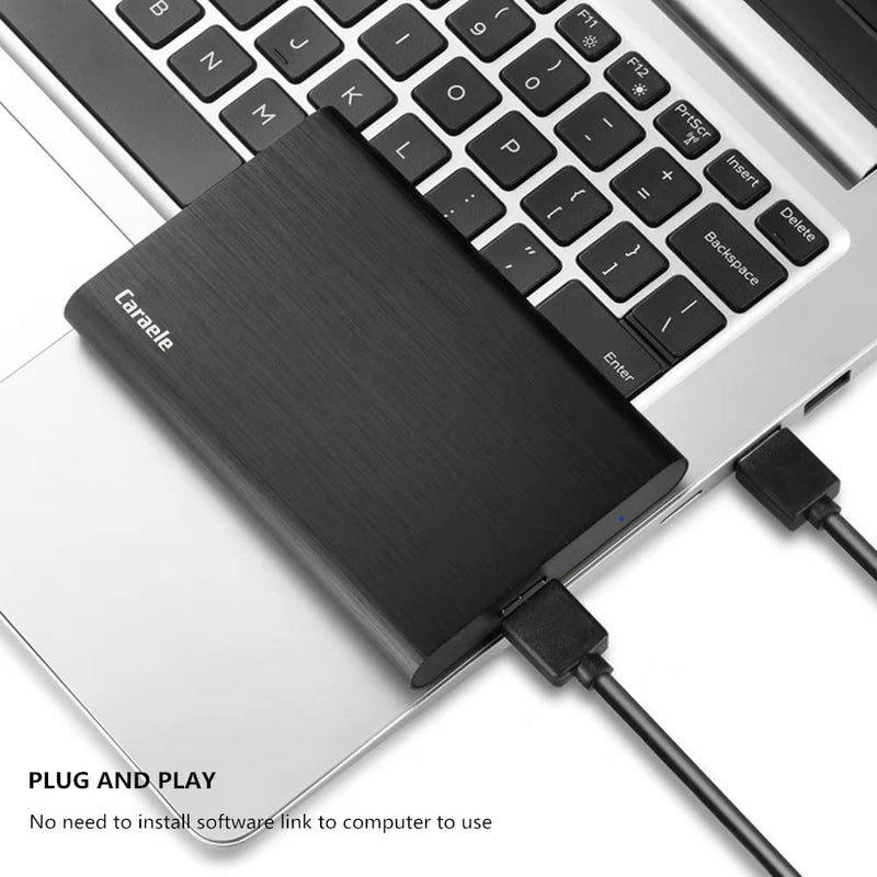 750GB Ultra Slim Portable External Hard Drive USB3.0 HDD Storage Compatible for PC, Desktop, Laptop, MacBook, Chromebook, Xbox One, Xbox 360, PS4 (Black) Black 750GB