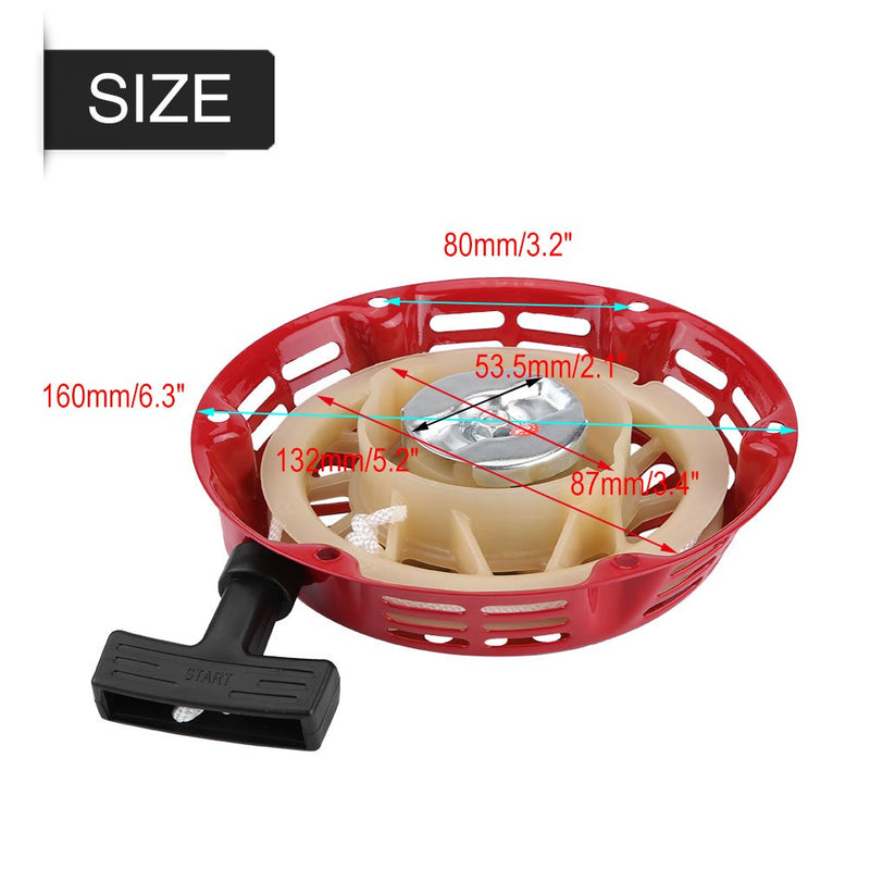 Pulley Starter Vibrating Plate Pull Start Starter Pull Start Assembly for 2KW 168F Petrol Generator