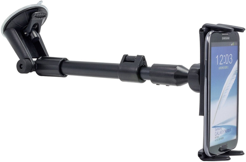 ARKON Car Seat Rail Phone or Tablet Mount for iPhone Xs Max XS XR X 8 Galaxy Note 9 8 S10 & Smartphone and Midsize Tablet Long Arm Windshield Suction Mount for Samsung Galaxy S5/S4