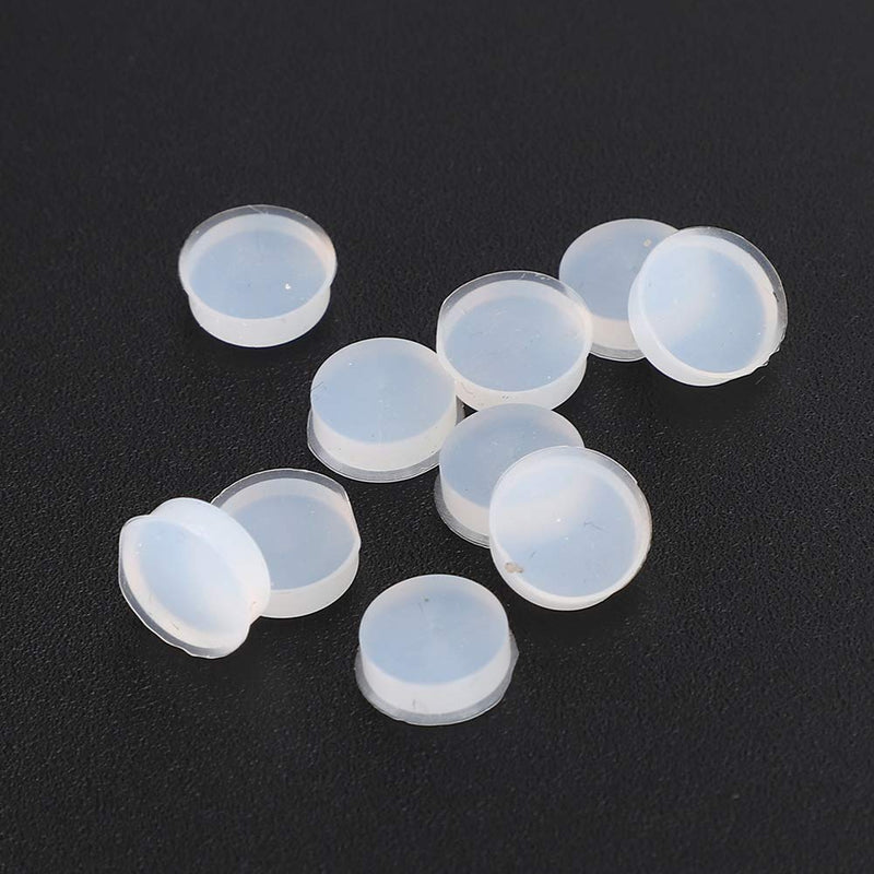 [AUSTRALIA] - Flute Key Cover, 7x2.5mm Flutes Repair Part, 10Pcs Soft Rubber Open Hole Plug Flutes Repair Parts Musical Instrument Accessories for Most Types of Flute(Transparent) 