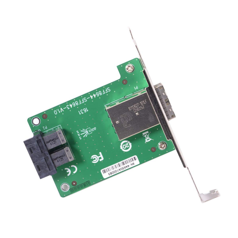 chenyang Mini SAS 2 SFF-8644 to 2 SFF-8643 HD Data Server Converter Adapter with Bracket