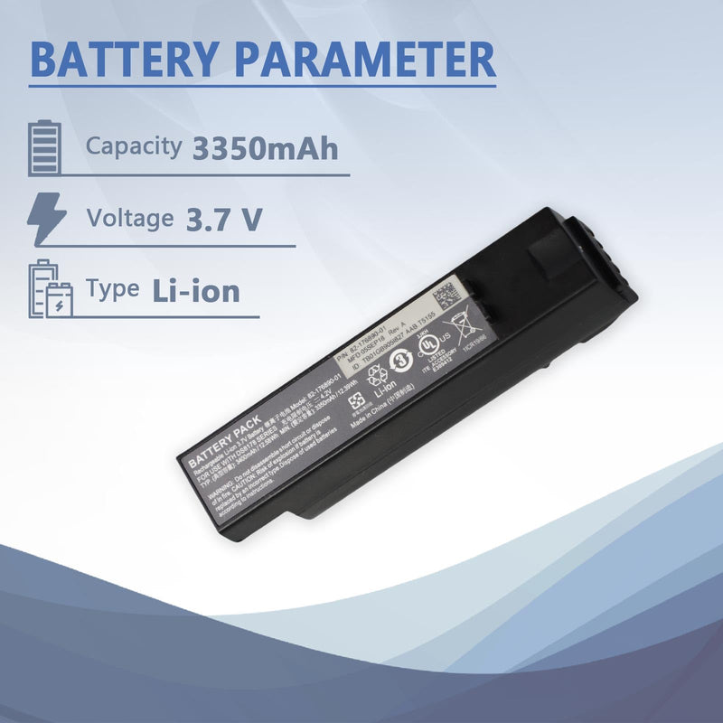 Replacement for Zebra DS8178 Scanner Battery: for DS8100 DS8178 DS8170 DS6878-SR Handheld Barcode Scanner Battery 82-176890-01 Lithium ion 3400mAh