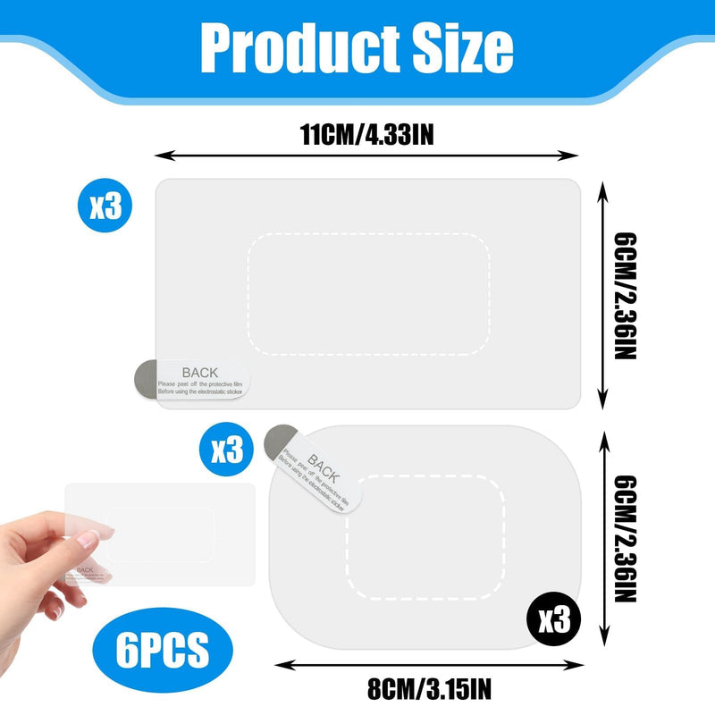 [AUSTRALIA] - Windshield Dashcam Stickers, Sturdy Electrostatic Stickers Easily Prevent Scratching & Falling, Transparent Windshield Film for Mounting Dash Cam Phone Projection Screen 