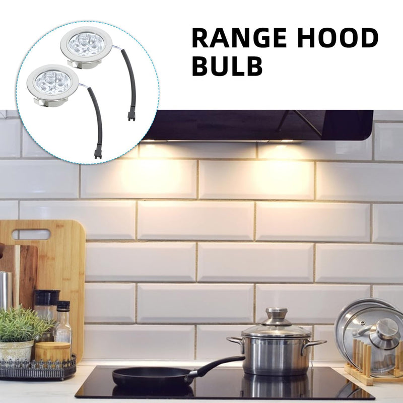 BUGUUYO Cooker Hood Light Fridge Lamp Cooker Hood Lamp LED Bulb Cooker Hood Cool Kitchen Light LED Rechargeable Light Bulb Kitchen Stove Lights Plastic Silver