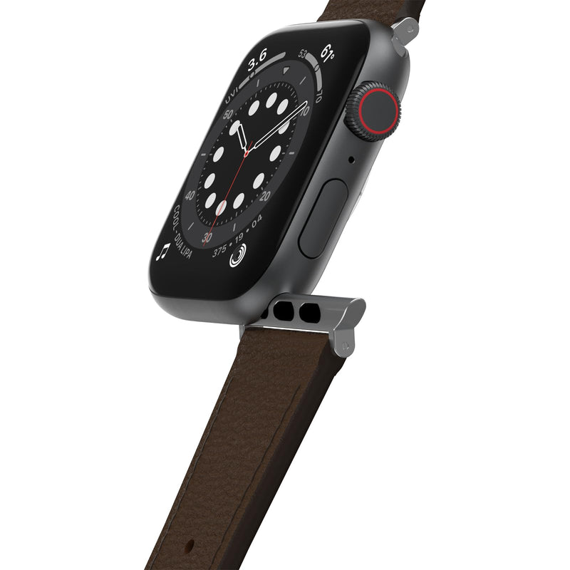 OtterBox Symmetry Cactus Leather Watch Band for Apple Watch Series 7/8/9 44/45/46mm Rich Adobe (Brown)