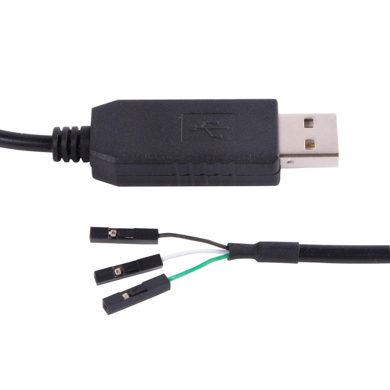FTDI USB to TTL Serial 5V Adapter Cable with 3 Pin 0.1 inch Pitch Male Socket Header UART IC FT232RL Chip for Windows 10 8 7 Linux MAC OS (Logic 5V Level) Logic 5V Level