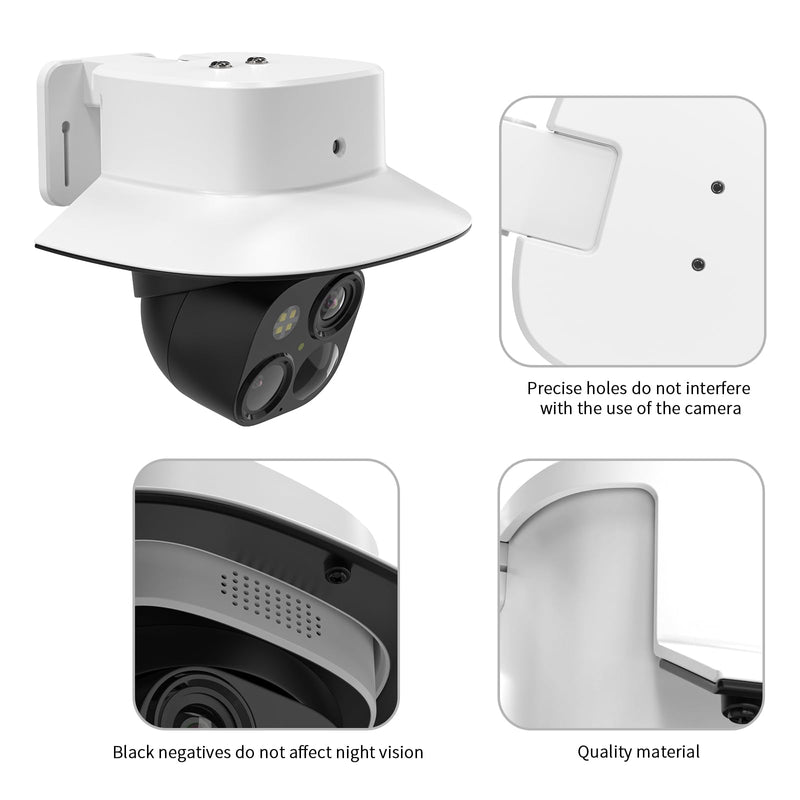 Outdoor Camera Cover Compatible with Eufy SoloCam S340 - Sun Rain UV Shield for Security Monitoring System (Cover only) Rain UV Shield x1