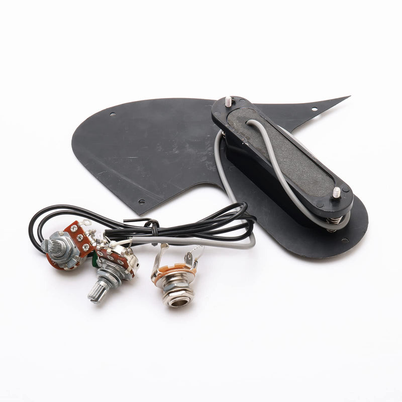 [AUSTRALIA] - Swhmc Mandolin Pickguard Plate with Single Coil Pickups 3 Ply Guitar Pickguard A500k B500k Pot(Black Pearl) 