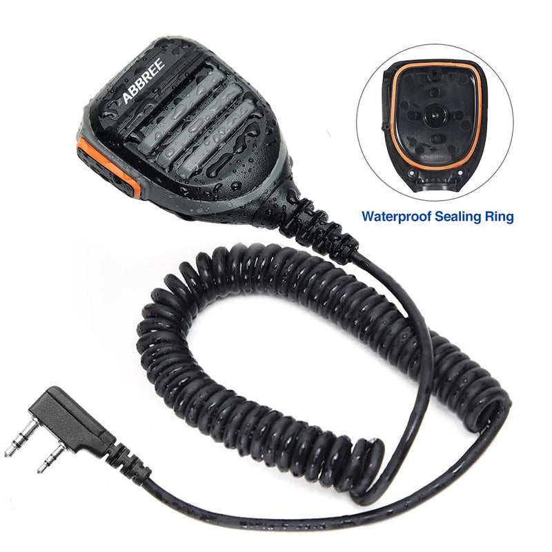 [AUSTRALIA] - ABBREE AR-780 Two Way Radio Rainproof Handheld Speaker Mic Microphone(Upgrade of BF-S112), Remote Shoulder Mic for GMRS Radio Baofeng UV-5R BF-F8HP BF-888S UV-K5 UV-5RX3 GM-15PRO Ham Radio 