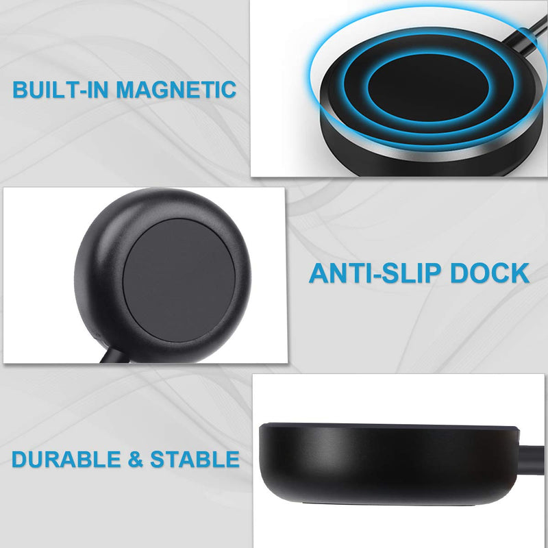 Compatible with Samsung Galaxy Watch 6/6 Classic/ 5/5 Pro/4/4 Classic/3/Active 2/Active,1-Pack Replacement USB Wireless Charging Cable Dock Stand for Galaxy Watch Accessories 1 PACK Charger