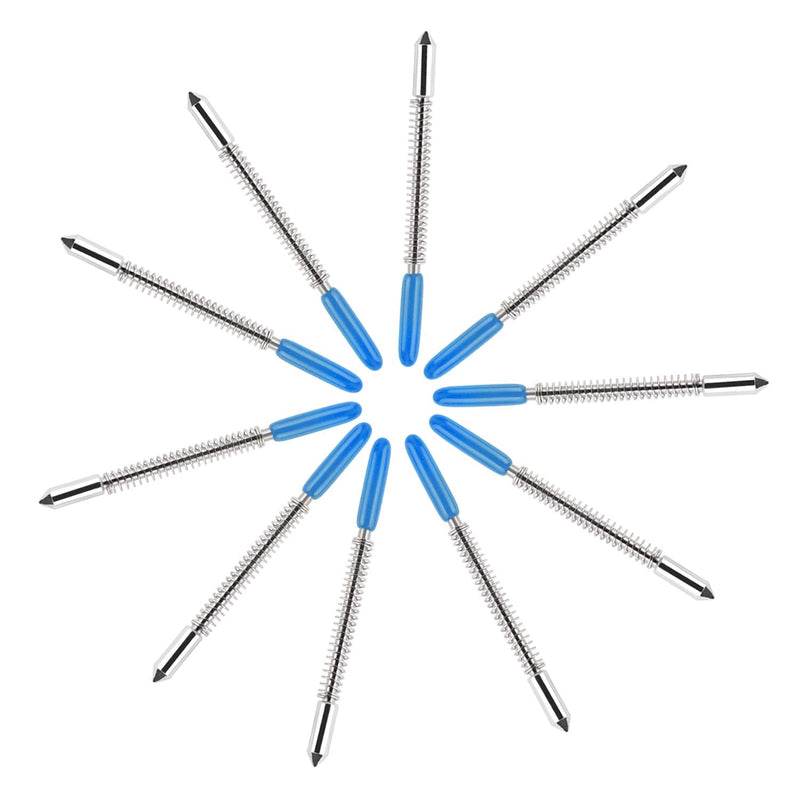 HQMaster 60 Degree Vinyl Cutter Blades Lettering Blade for Graphtec Cutting Plotter, Blue Cap Pack Of 10 with Springs 60°
