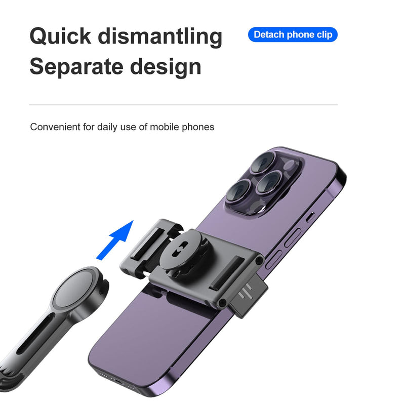 Auto Tracking Phone Holder,360° Rotation Phone Camera Mount Smart Shooting Phone Tracking Holder with Remote Selfie Stick for iPhone Android Stabilizer Shooting Live,No App,Rechargeable Black