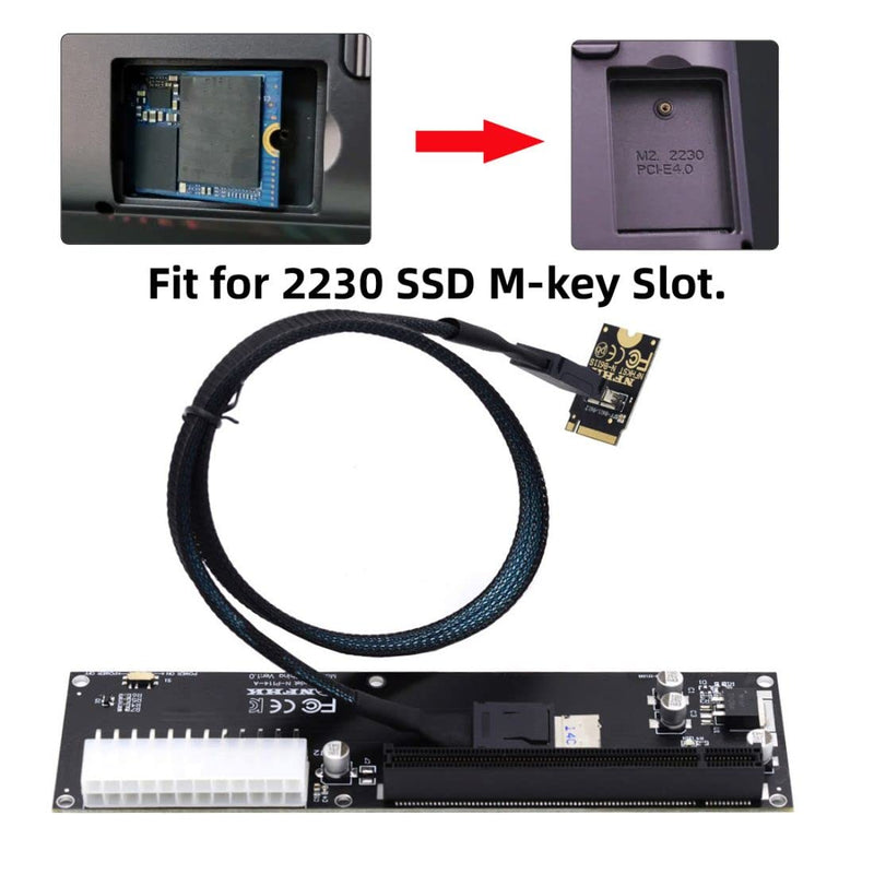 Chenyang Oculink SFF-8612 to PCI-E 3.0/4.0 M.2 M-Key to SFF-8611 Host Adapter for eGPU/GPD Win Max2 External Graphics Card & SSD for GPD WIN Max2