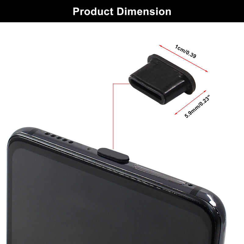 [AUSTRALIA] - 20Pcs Silicone USB C Anti Dust Plugs Type C Anti Dust Covers- Compatible with Samsung Galaxy, MacBook, Pixel, Laptop, Cell Phone - Black USB Type-C Dust Covers for Charging Port 20 Pcs 