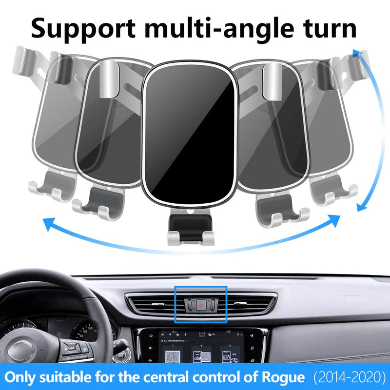 LUNQIN Car Phone Holder for Nissan Rogue SUV 2014-2020 & Nissan Rogue Sport 2017-2022 Auto Interior Accessories Cell Phones Mount Cellphone Mobile Cradle Charging Navigation Bracket Air Vent Accessory