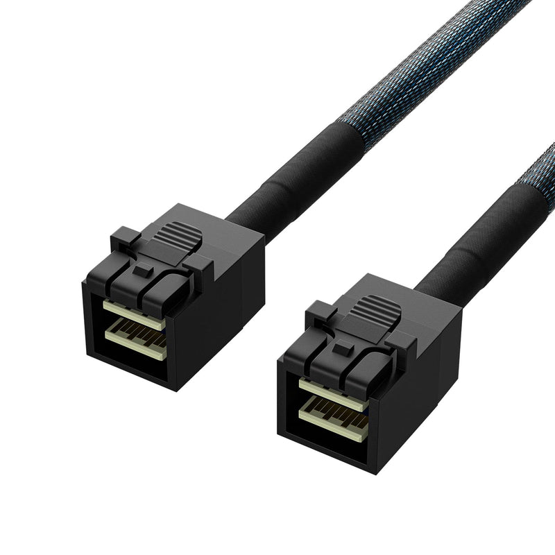 Internal HD Mini SAS SFF-8643 to SFF-8643, Internal Mini SAS to Mini SAS Cable, Compatible with RAID or PCI Express Controller(1.6FT/0.5M) 1.6Feet