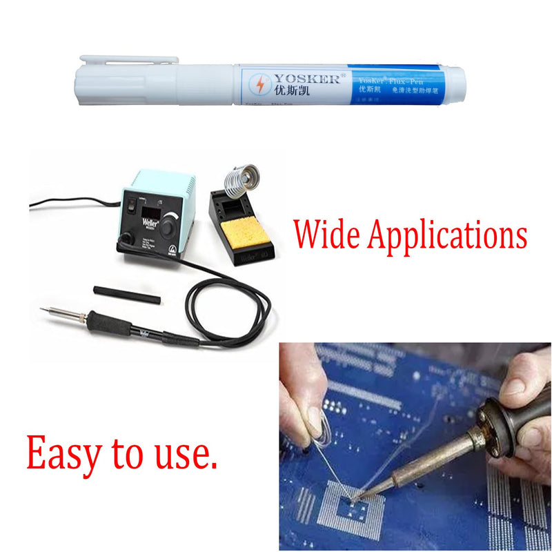 3 Pieces No Clean Solder Pen Rosin Solder Pen for Electronics Tabbing Wiring Soldering Welding Circuit Board Maintenance Liquid Solder Pen Solder Braid Liquid Solder Flow