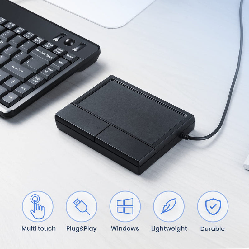 Perixx PERIPAD-504 Wired USB Touchpad, Portable Trackpad for Desktop and Laptop User, Large Size,Big Big - Wired