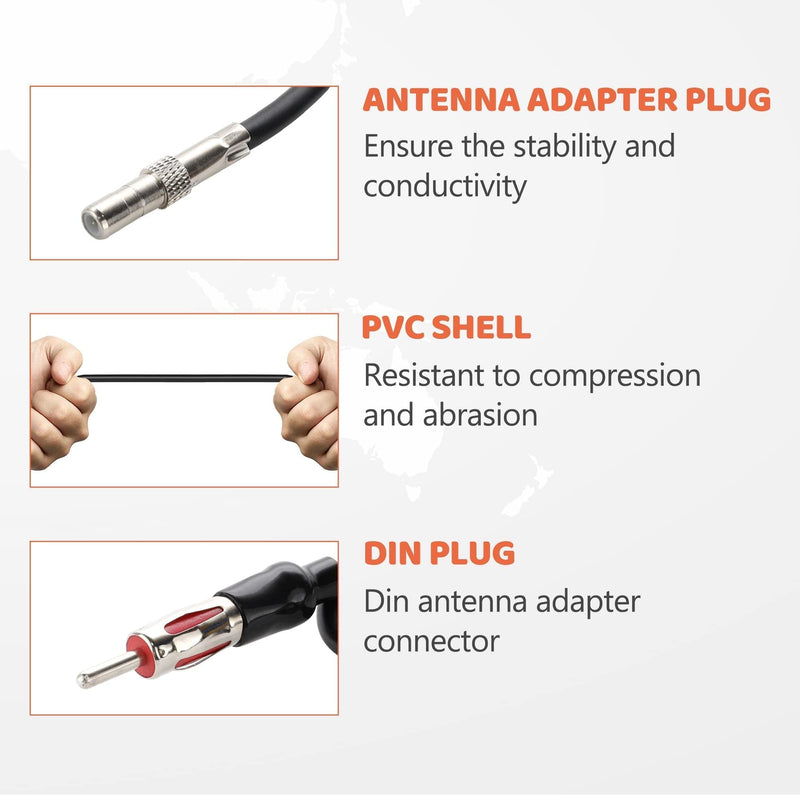Car Radio Wiring Harness w/Antenna Adapter Connector Fits for 2002-2007 Dodge Ram, 2003-2007 Jeep, 2000-2007 Chrysler Aftermarket Install Stereo Cable Antenna Connector Plug