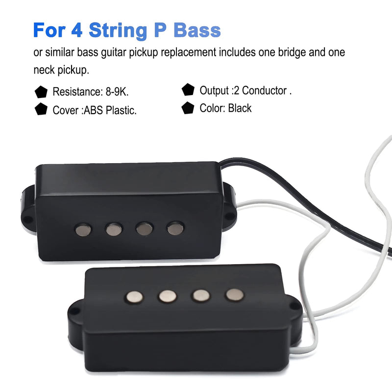 SAPHUE Alnico 5 P Bass Pickups Humbucker Pickup for 4 String P Bass Precision Bass Replacement