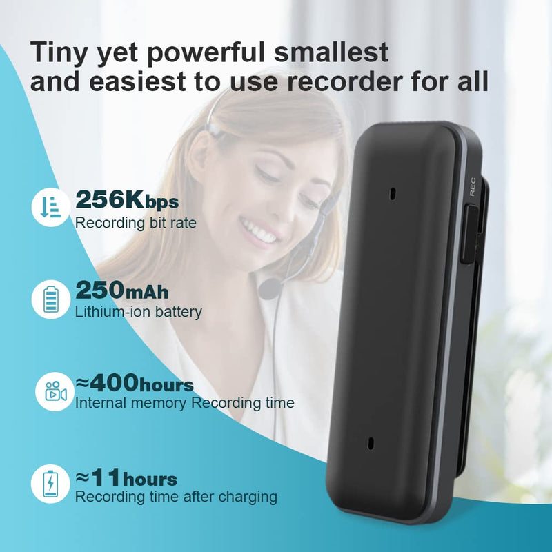 64GB Digital Voice Recorder, ZAQE Activated Recorder Voice Recorder with Playback Function USB Rechargeable Recorder Suitable for lectures, Meetings, interviews, Mini recorders
