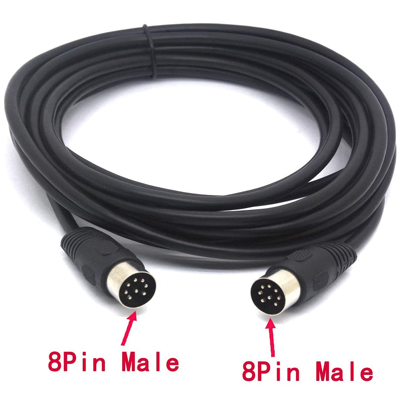 Long 8 PIN DIN Cable Male to Male MIDI Extension Cord for Bang and Olufsen B&O PowerLink mk 2 BeoLab (5 Meter) 5 meter